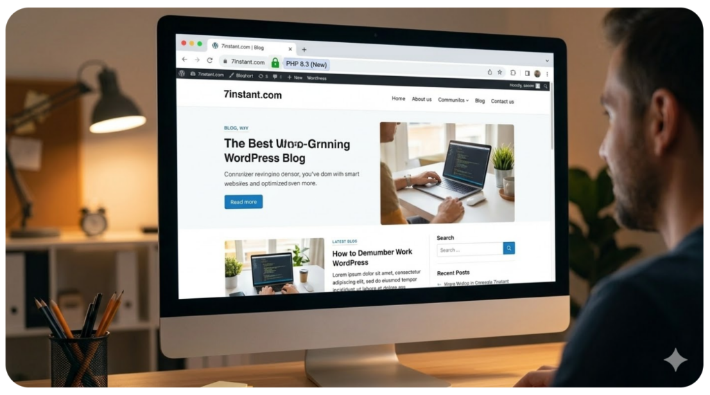 깨끗한 사이트와 자물쇠, gabia wordpress php 8.3 미지원